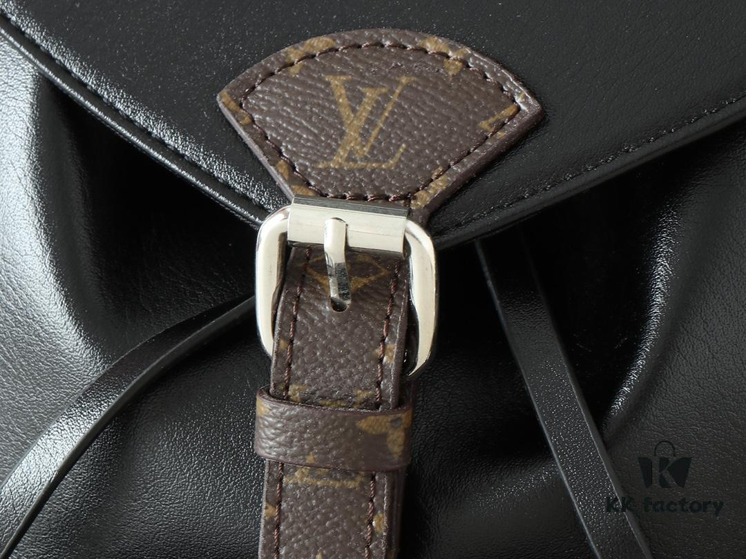 Upgraded Original M12587 ✨【Montsouris Small Backpack】M12587 Black Leather