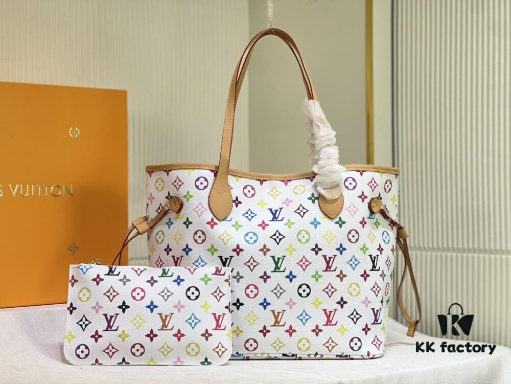 M40156 M40995 Latest Colorful Print Louis Vuitton Reimagined Neverfull Classic Handbag