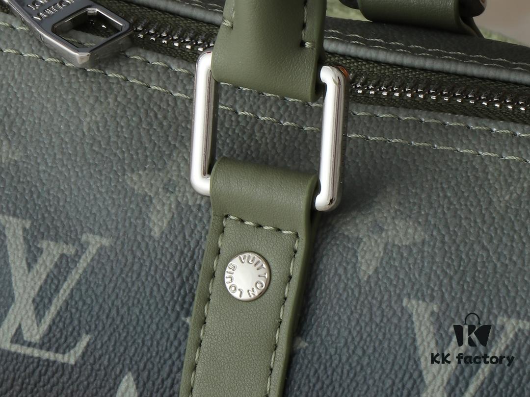 Upgraded Original M11591 Gradient Green M46271 Gray Floral 11542 Vintage Flower Keepall 25 Pillow Bag