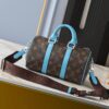 Upgraded Original M12609 Yellow Vintage Pattern, Blue Vintage Pattern, M11595 Gradient Gray, M46271 Black Pattern - This Keepall 25 Bag is Crafted from Monogram Eclipse Reverse Canvas, Elegantly Reinterpreting the Louis Vuitton Classic Motif