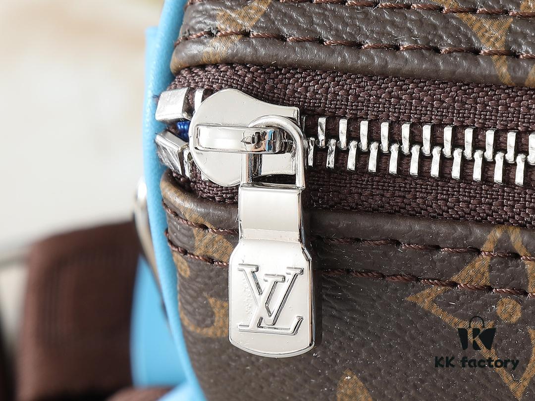 Upgraded Original M12609 Yellow Vintage Pattern, Blue Vintage Pattern, M11595 Gradient Gray, M46271 Black Pattern - This Keepall 25 Bag is Crafted from Monogram Eclipse Reverse Canvas, Elegantly Reinterpreting the Louis Vuitton Classic Motif