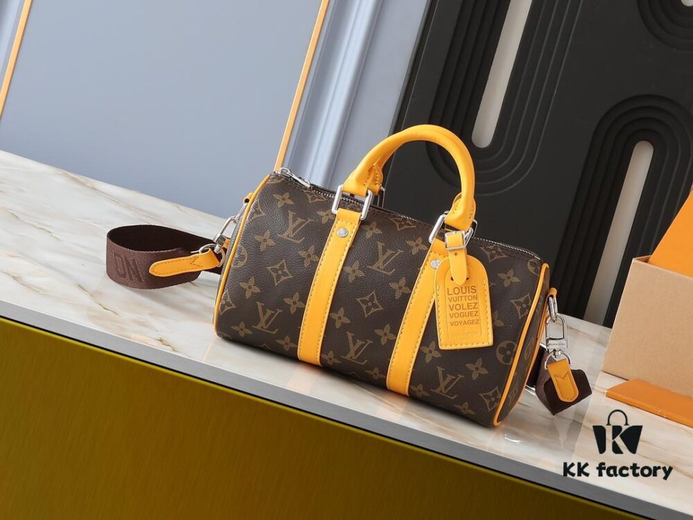 Upgraded Original M12609 Yellow Monogram, Blue Monogram, M11595 Gradient Gray, M46271 Black Monogram - Keepall 25 Bag