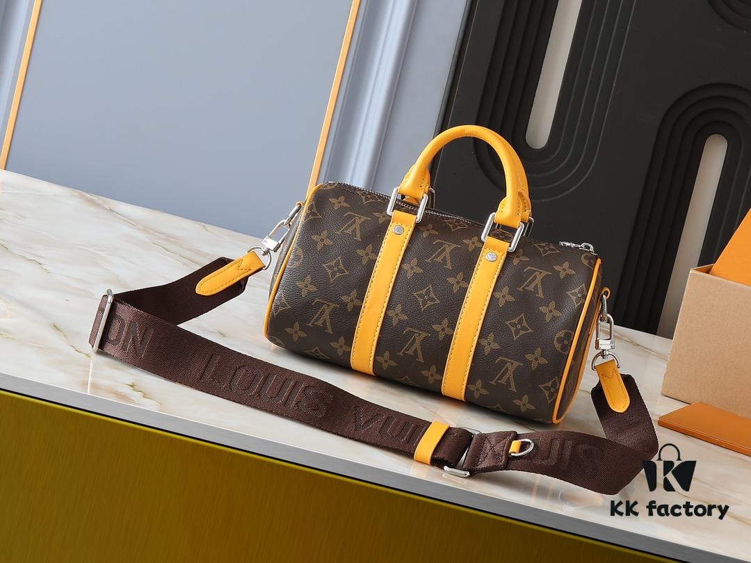 Upgraded Original M12609 Yellow Monogram, Blue Monogram, M11595 Gradient Gray, M46271 Black Monogram - Keepall 25 Bag