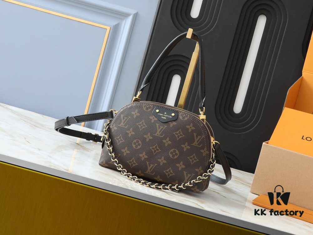 Upgraded Original M12996 LV Crescent Dual-Zip Handbag