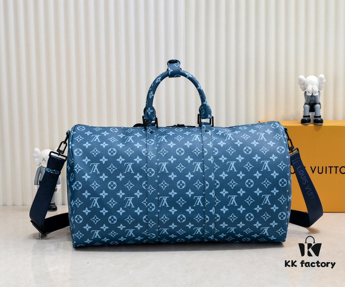 Exclusive Real Photo - Upgraded Version ‼️ Real Photo M23963 Green 41416 Keepall Bandoulière 50 Travel Bag from the Monogram Tones Collection