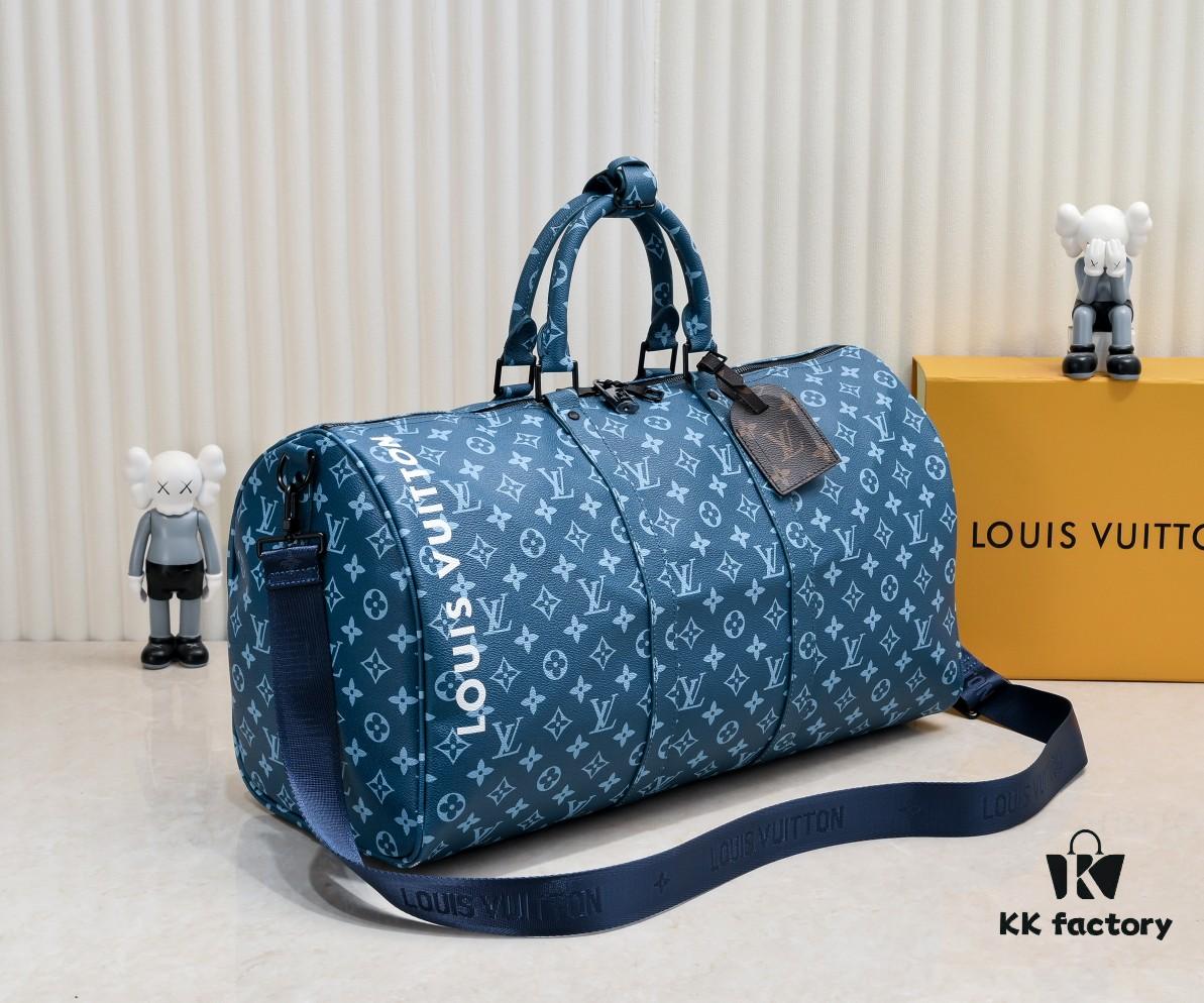 Exclusive Real Photo - Upgraded Version ‼️ Real Photo M23963 Green 41416 Keepall Bandoulière 50 Travel Bag from the Monogram Tones Collection