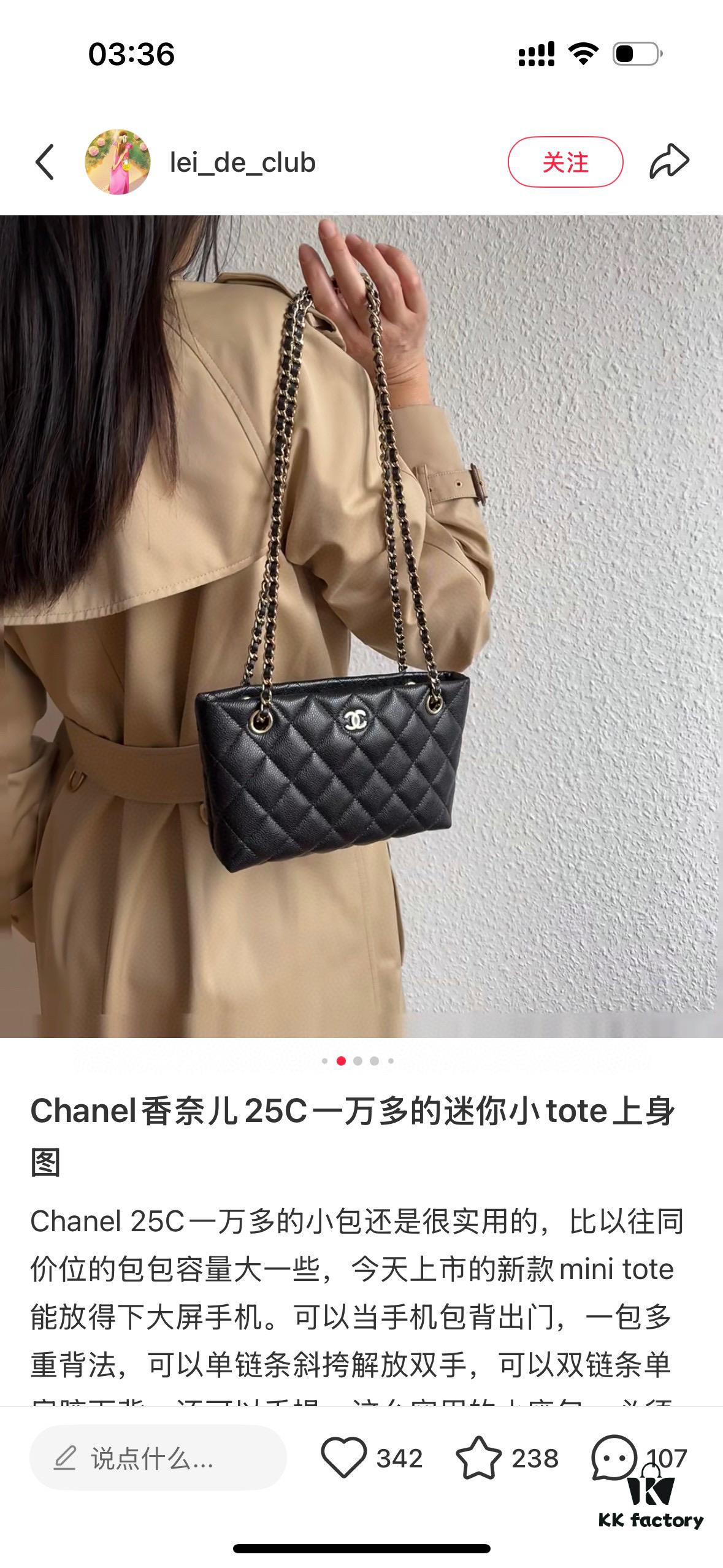 Chanel 25C Mini Tote Bag with Box - Over 10,000 Price Point, Stylish and Practical