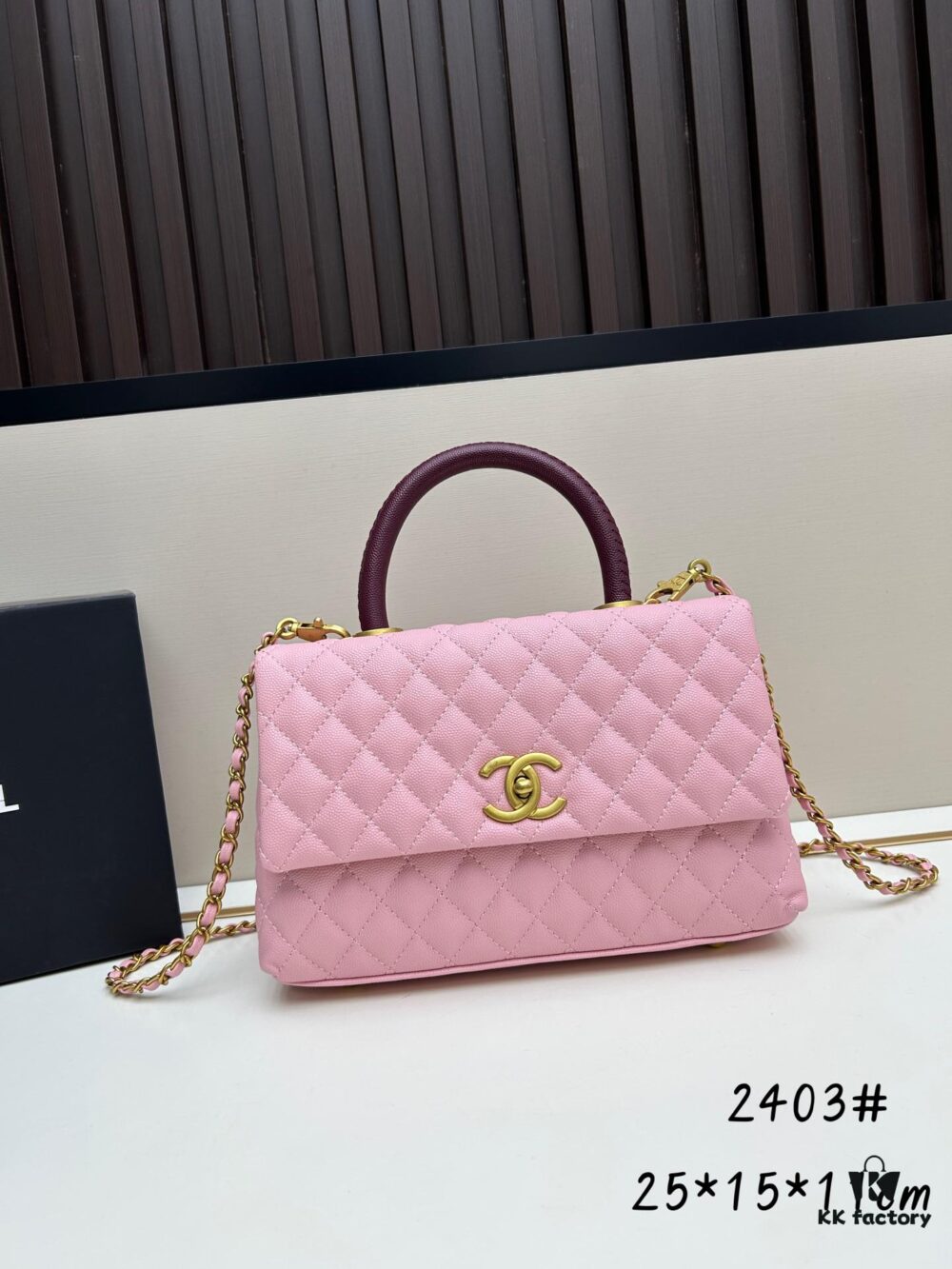 Chanel Coco Handle Box Set - Black Calfskin with Red Handle