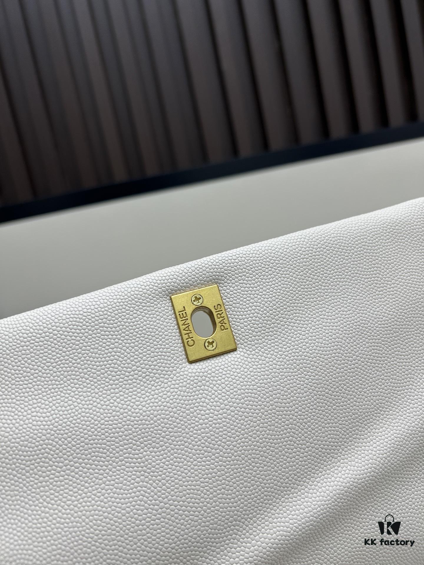 Chanel Coco Handle with Box, Black Calfskin with Red Handle