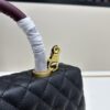 Chanel Coco Handle with Box, Black Calfskin with Red Handle