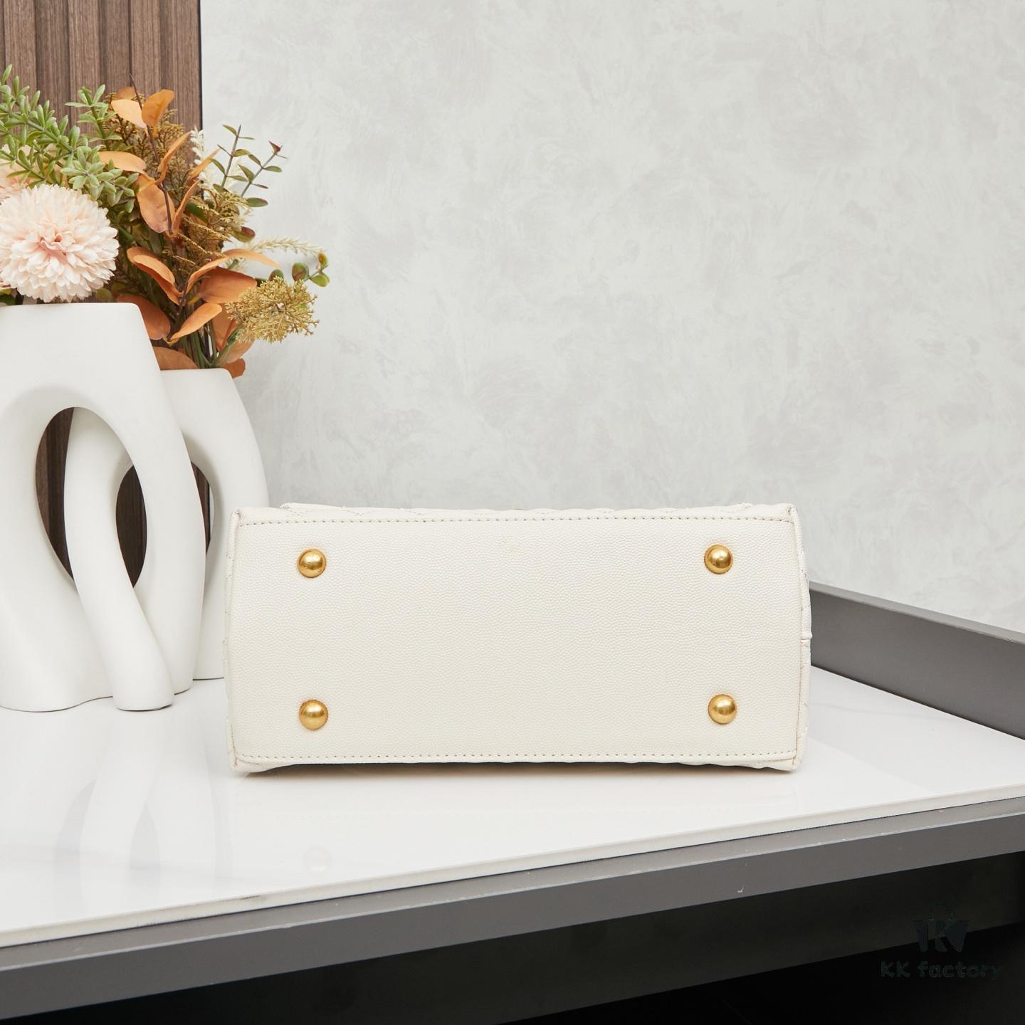 New Arrival with Box Chanel Coco Handle Black Calfskin Red Handle