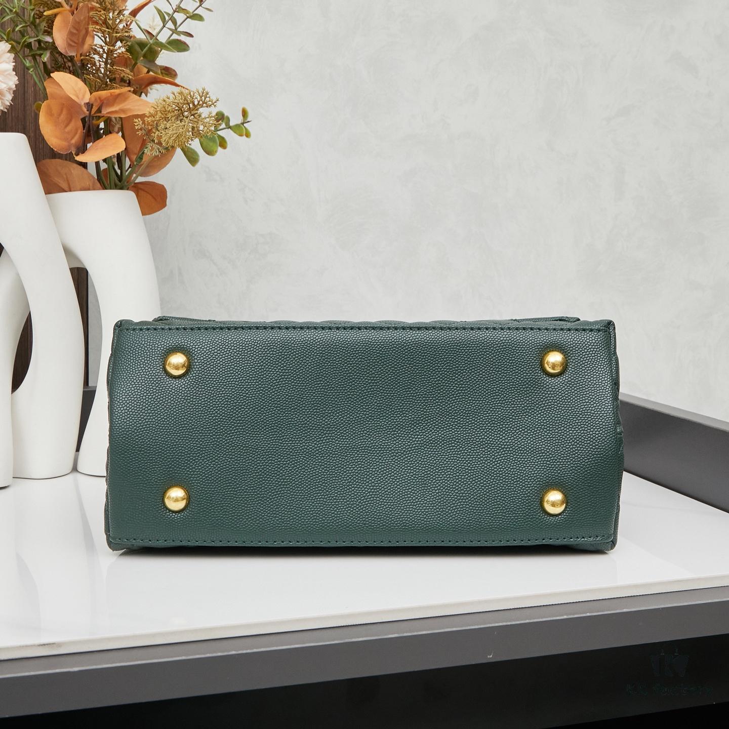 New Arrival with Box Chanel Coco Handle Black Calfskin Red Handle