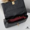 New Arrival with Box, Mini Chanel Coco Handle, Black Calfskin with Gold Hardware, Red Handle