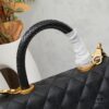 New Arrival with Box, Mini Chanel Coco Handle in Black Calfskin with Gold Hardware and Red Handle