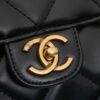 New Arrival Chanel 24A Bowling Bag in Black Crinkled Calfskin - Mini Size