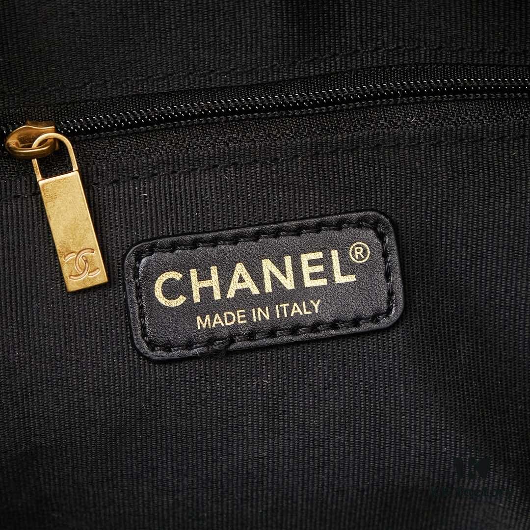 New Arrival Chanel 24A Bowling Bag in Black Crinkled Calfskin - Mini Size