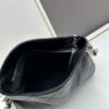 New Small Size Chanel Black Silver Exterior Stitching Hobo Bag ②size