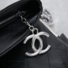 New Small Chanel Black and Silver Hobo Bag with External Stitching ② Size