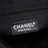 New Small Chanel Black and Silver Hobo Bag with External Stitching ② Size