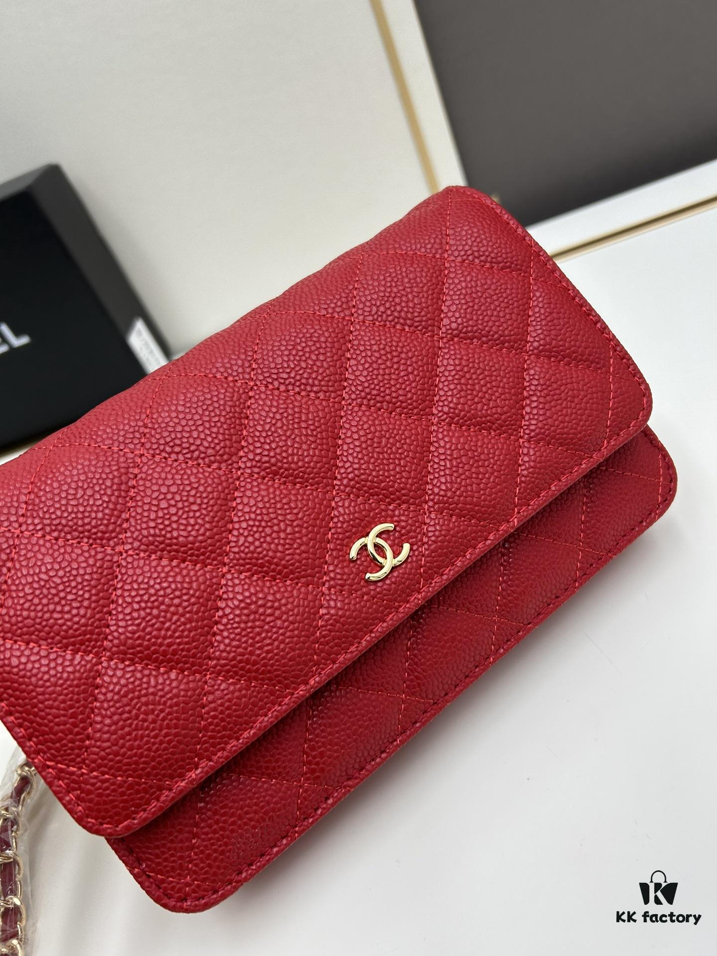 Chanel WOC Classic Fortune Bag with Box (33814 Ball Texture) - Can Be Worn as Crossbody, Shoulder or Clutch