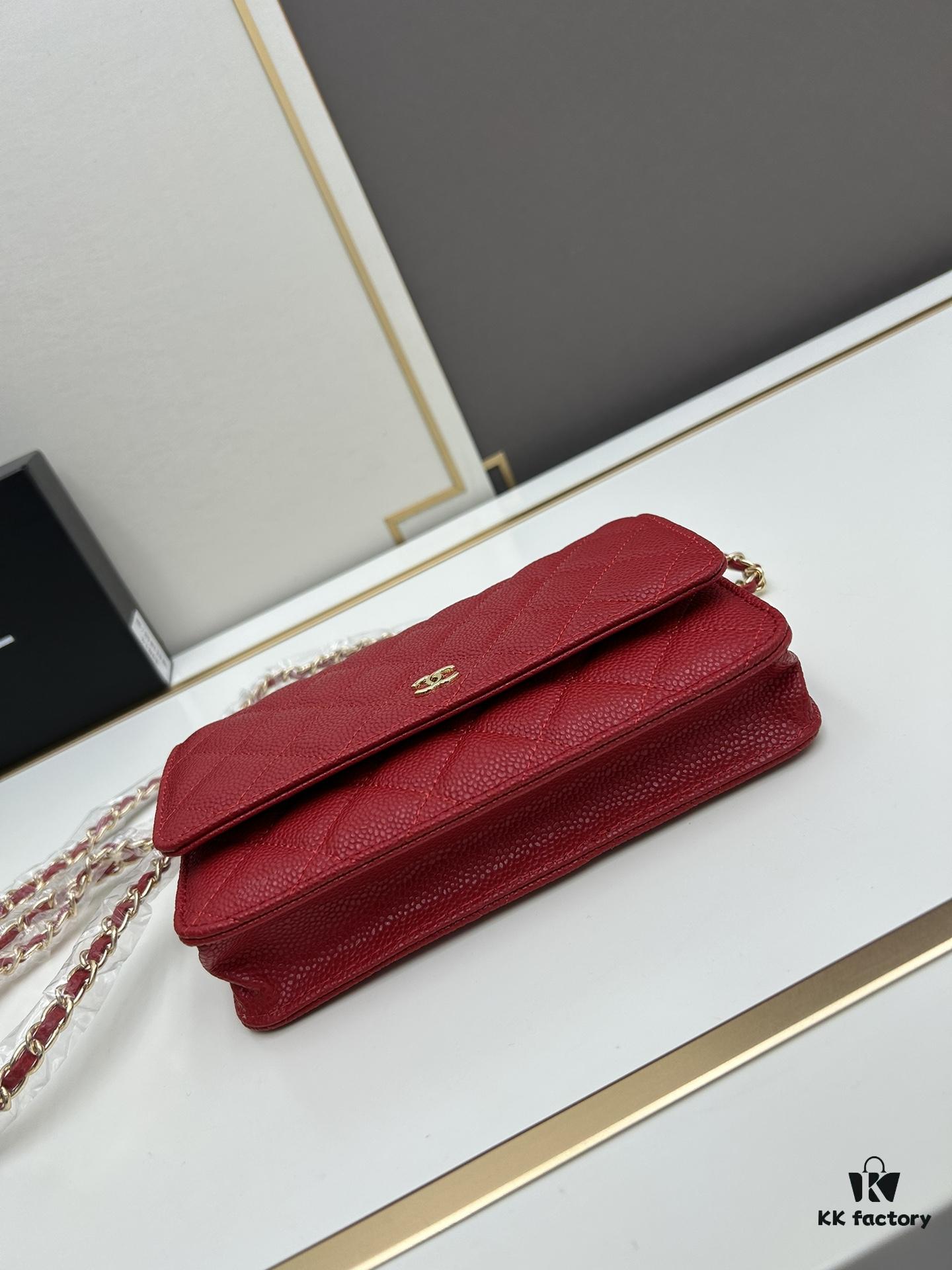 Chanel WOC Classic Fortune Bag with Box (33814 Ball Texture) - Can Be Worn as Crossbody, Shoulder or Clutch