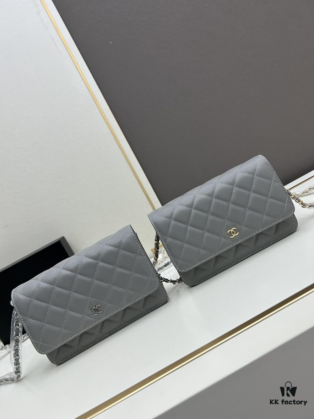 Box Included (33814 Lambskin) Chanel WOC Classic Fortune Bag, Crossbody/Shoulder Strap, Chain Can Be Hidden Inside for Clutch Use