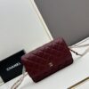Box Included (33814 Lambskin) Chanel WOC Classic Fortune Bag, Crossbody or Shoulder Wear, Chain Stowable Inside for Clutch Use