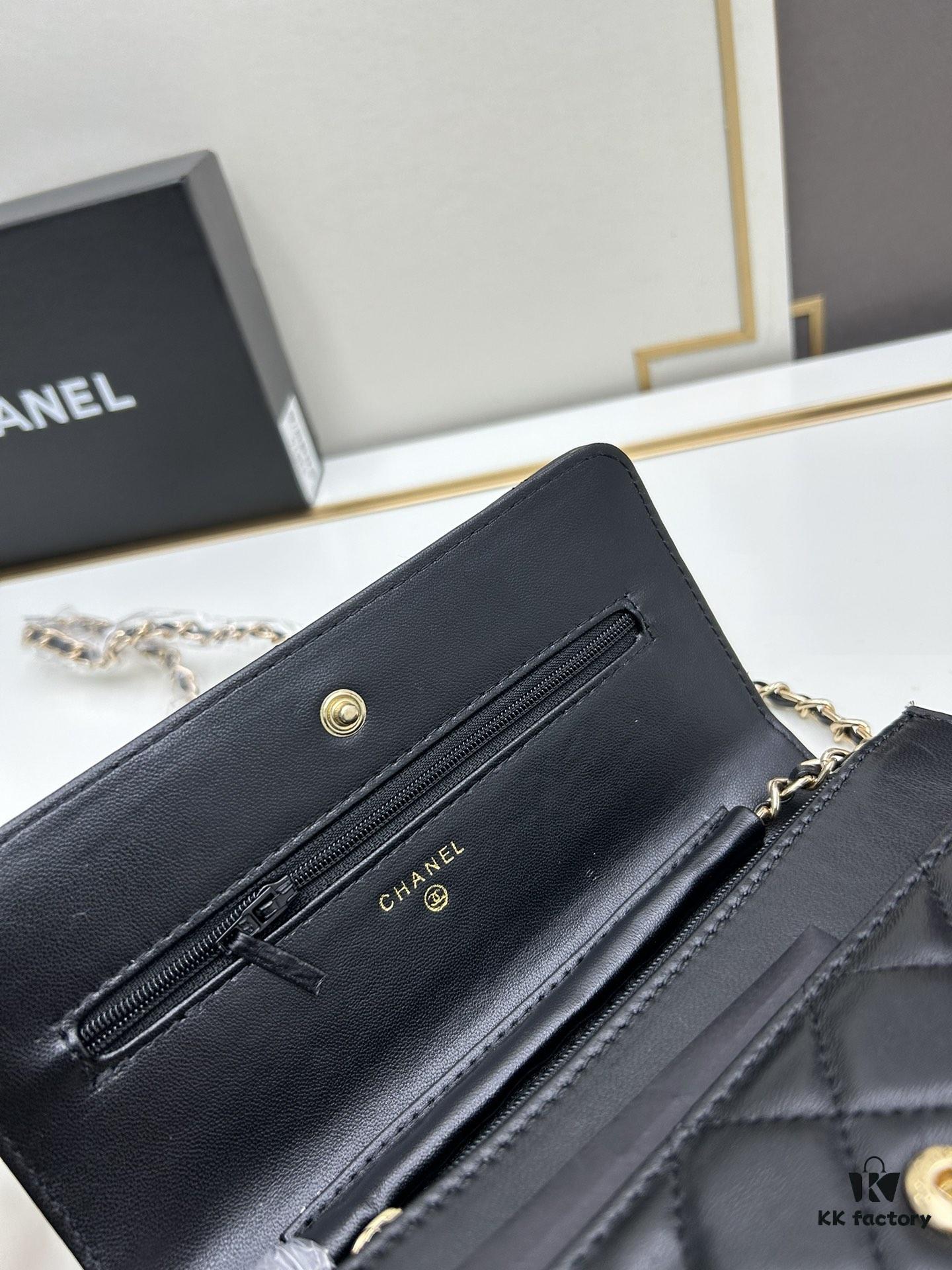 Chanel WOC Classic Fortune Bag with Box (33814 Lambskin) 🔔🔥 Adjustable Crossbody & Shoulder Strap, Chain Can Be Stored Inside for Clutch Use