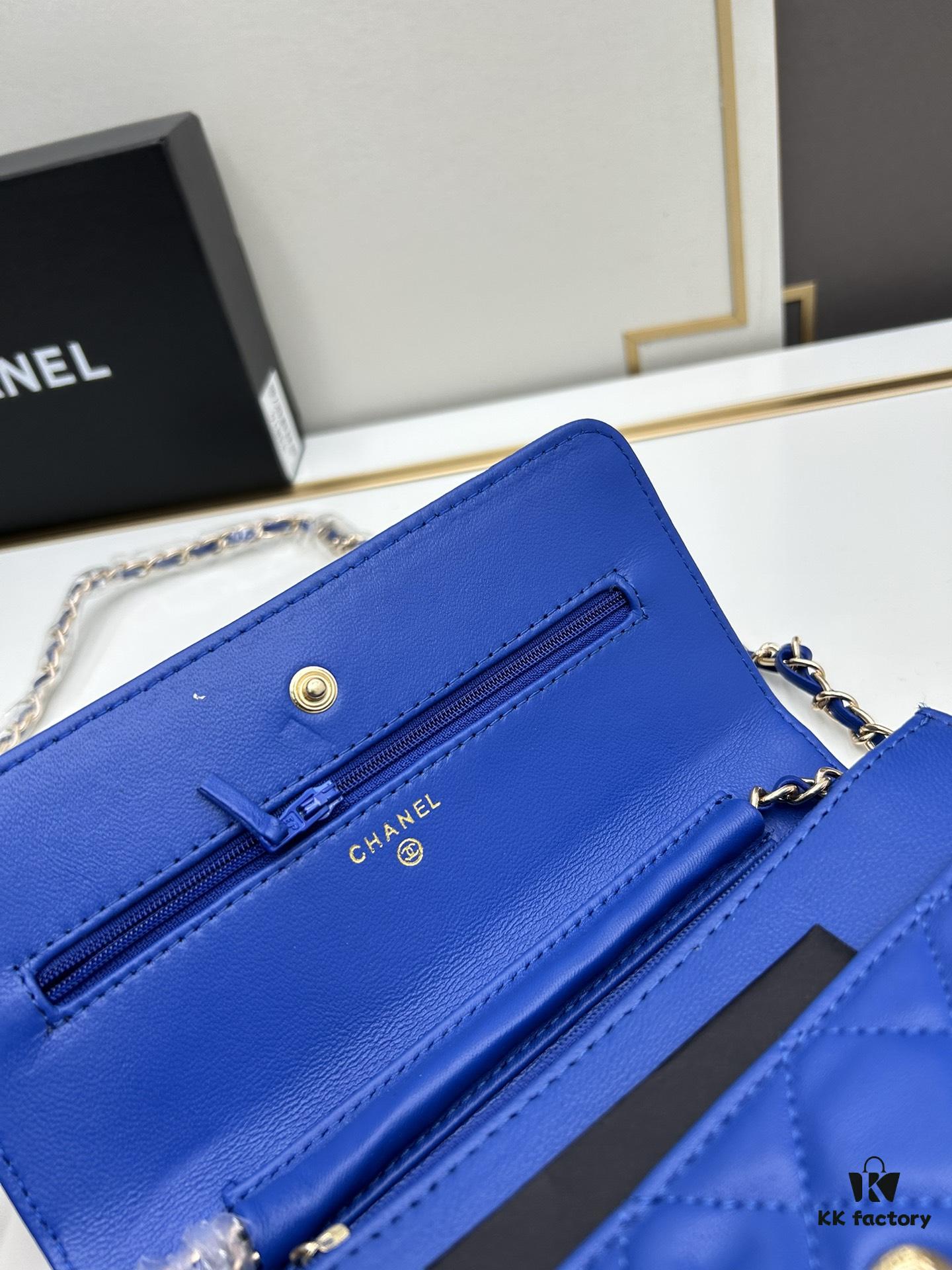 Chanel WOC Classic Fortune Bag with Box (33814 Lambskin) 🔔🔥 Adjustable Crossbody & Shoulder Strap, Chain Can Be Hidden Inside for Clutch Use