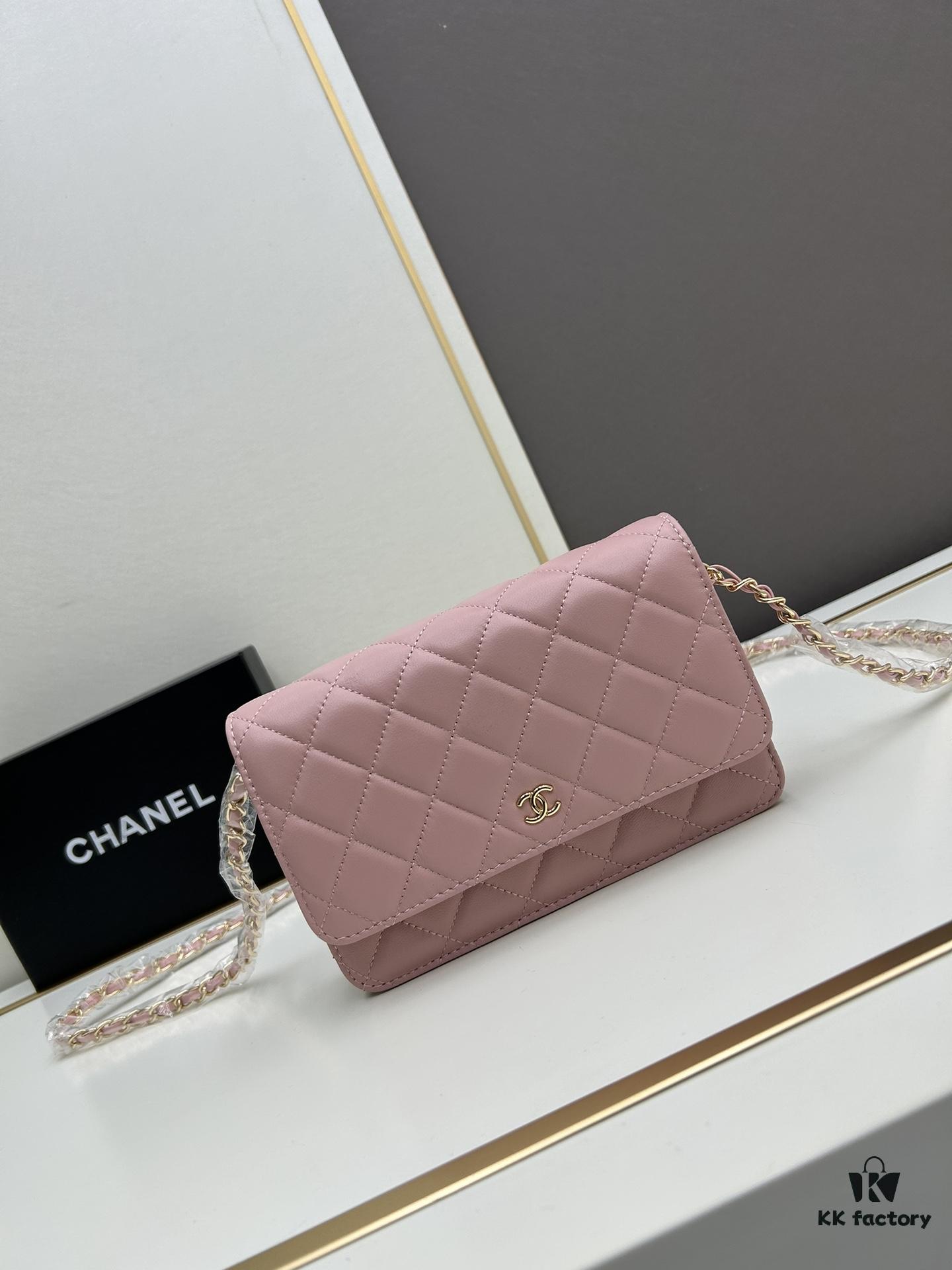 Chanel WOC Classic Fortune Bag with Box (33814 Lambskin) 🔔🔥 Can Be Worn Crossbody or Single-Shoulder, Chain Stowable Inside for Clutch Use