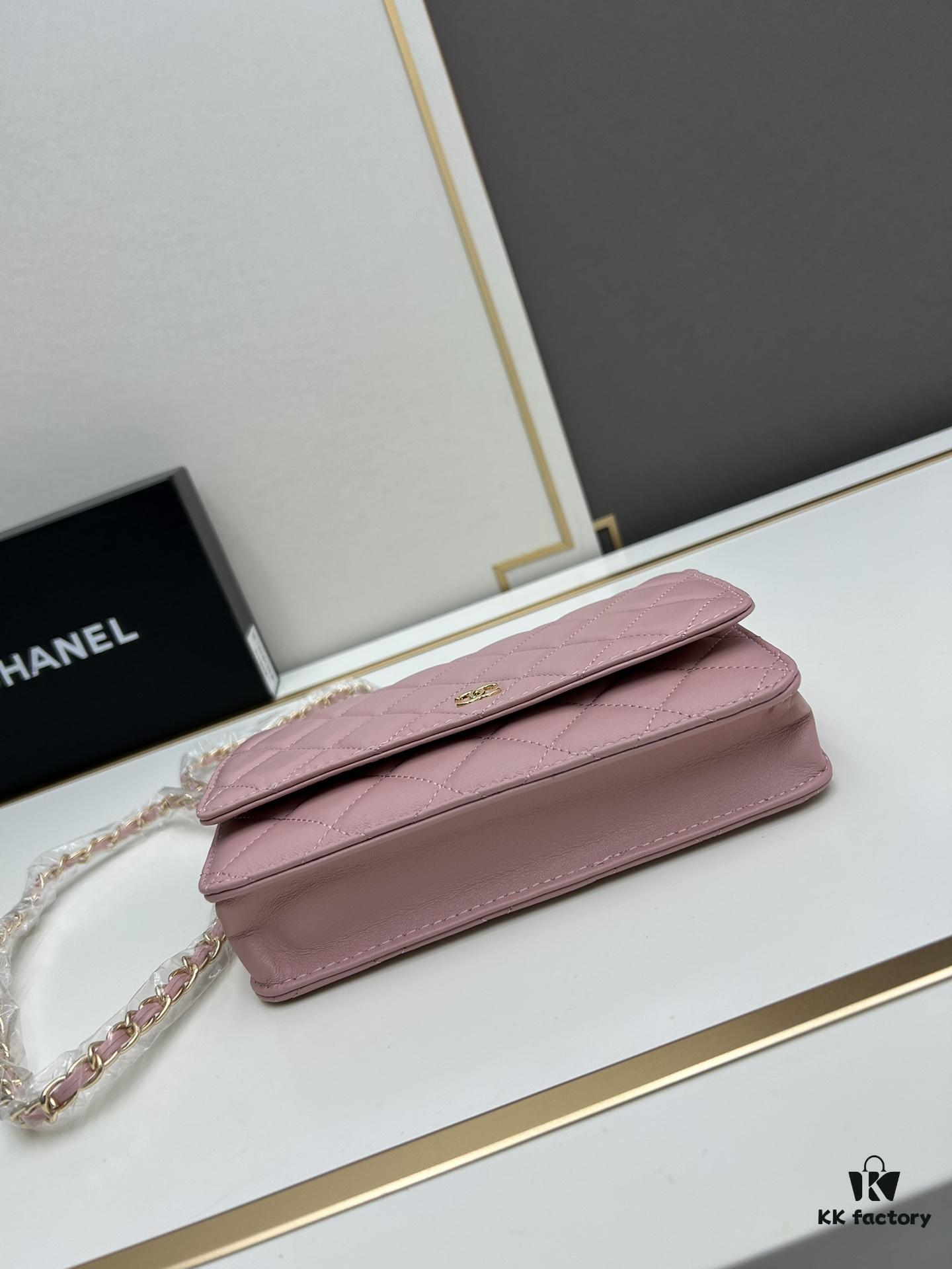 Chanel WOC Classic Fortune Bag with Box (33814 Lambskin) 🔔🔥 Can Be Worn Crossbody or Single-Shoulder, Chain Stowable Inside for Clutch Use