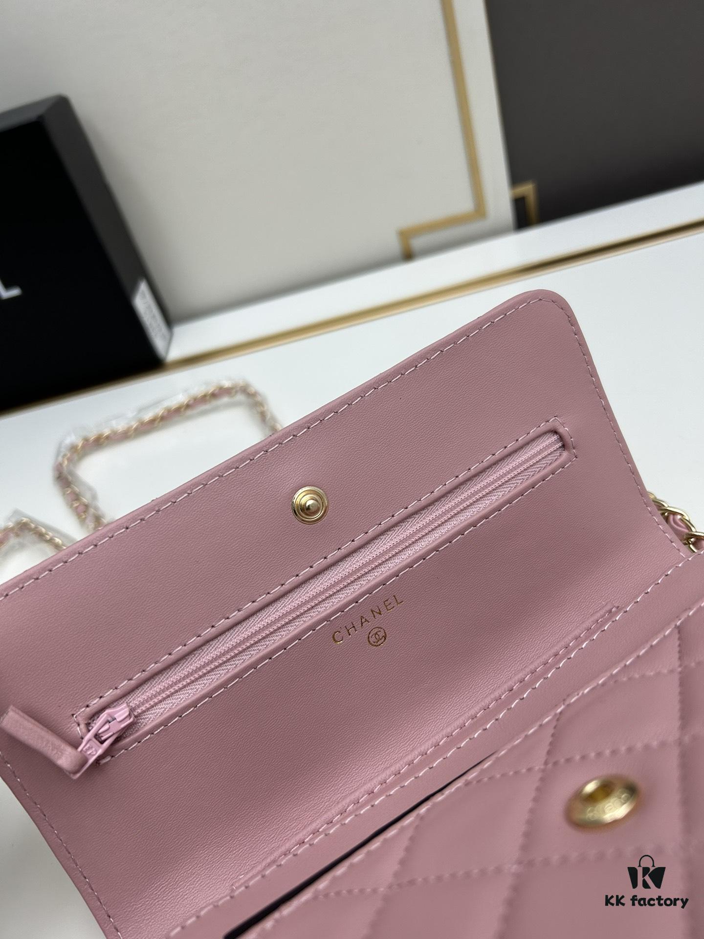 Chanel WOC Classic Fortune Bag with Box (33814 Lambskin) 🔔🔥 Can Be Worn Crossbody or Single-Shoulder, Chain Stowable Inside for Clutch Use