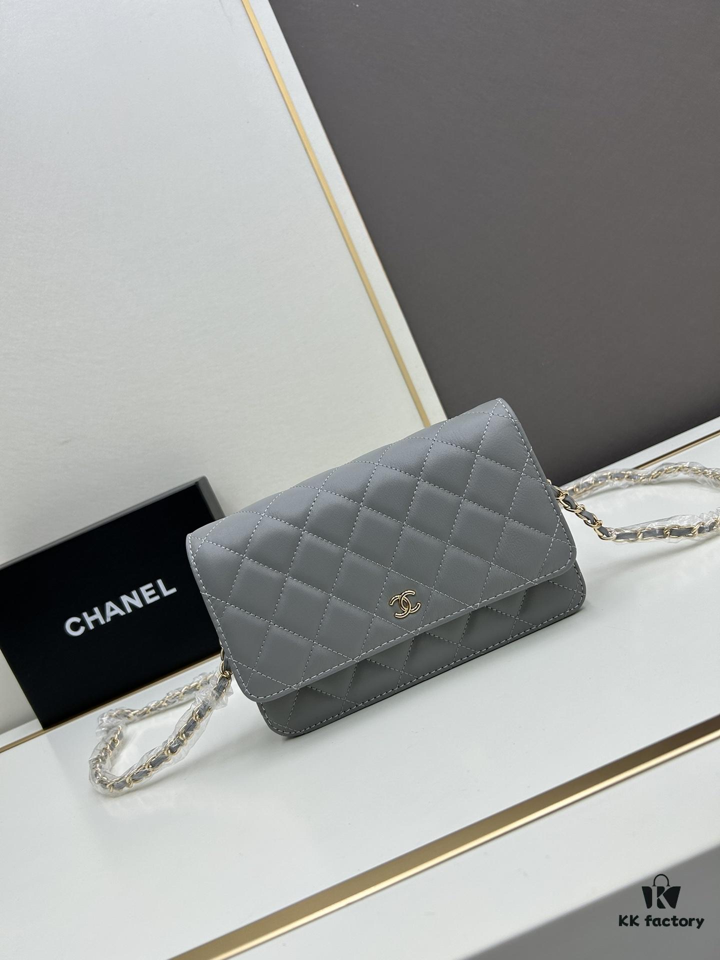 Chanel WOC Classic Fortune Bag with Box (33814 Lambskin) 🔔🔥 Can Be Worn Crossbody or Single-Shoulder, Chain Stowable Inside to Use as Clutch