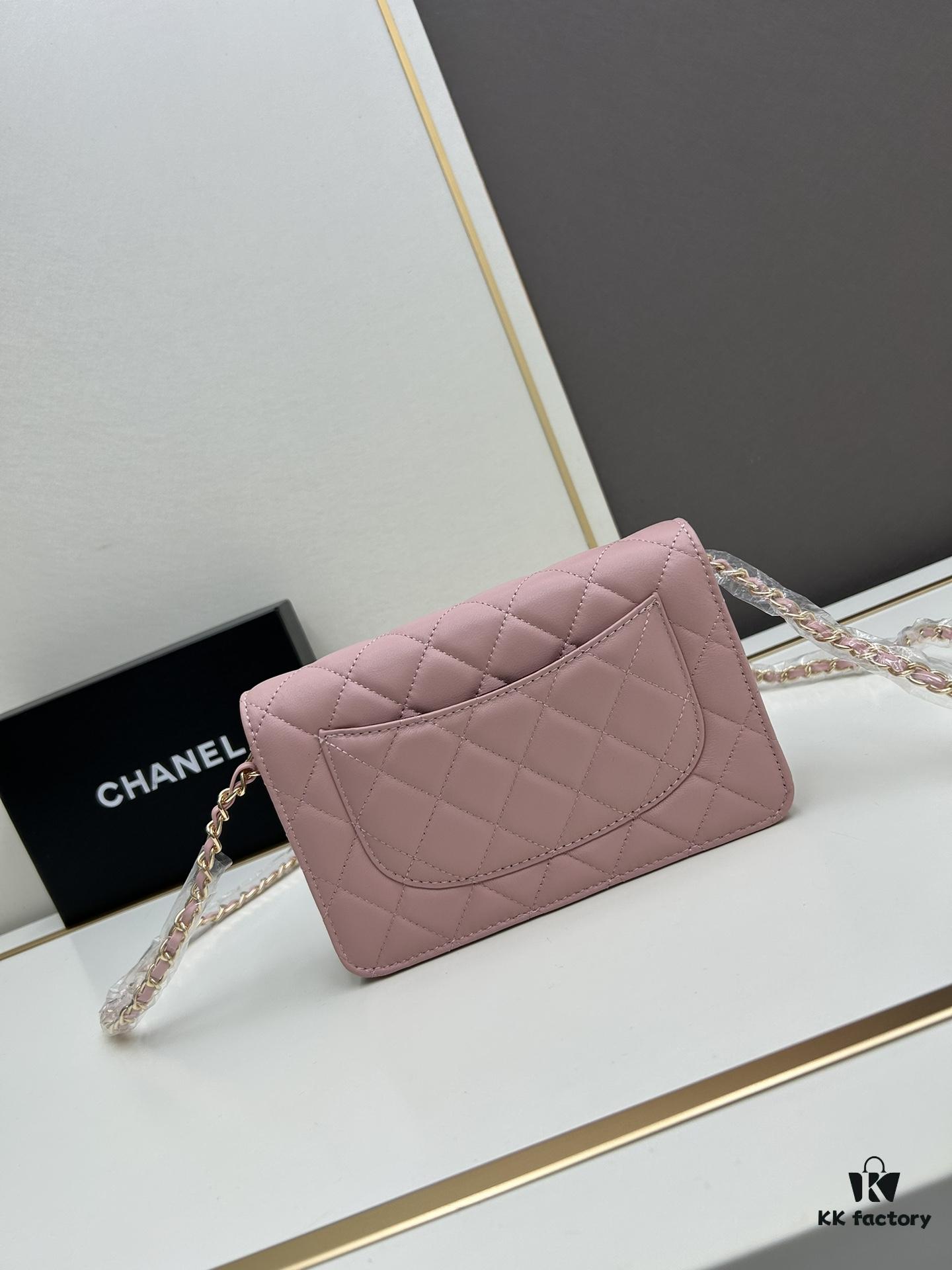 Chanel WOC Classic Fortune Bag with Box (33814 Lambskin) 🔔🔥 Can Be Worn Crossbody or Single-Shoulder, Chain Stowable Inside for Clutch Use
