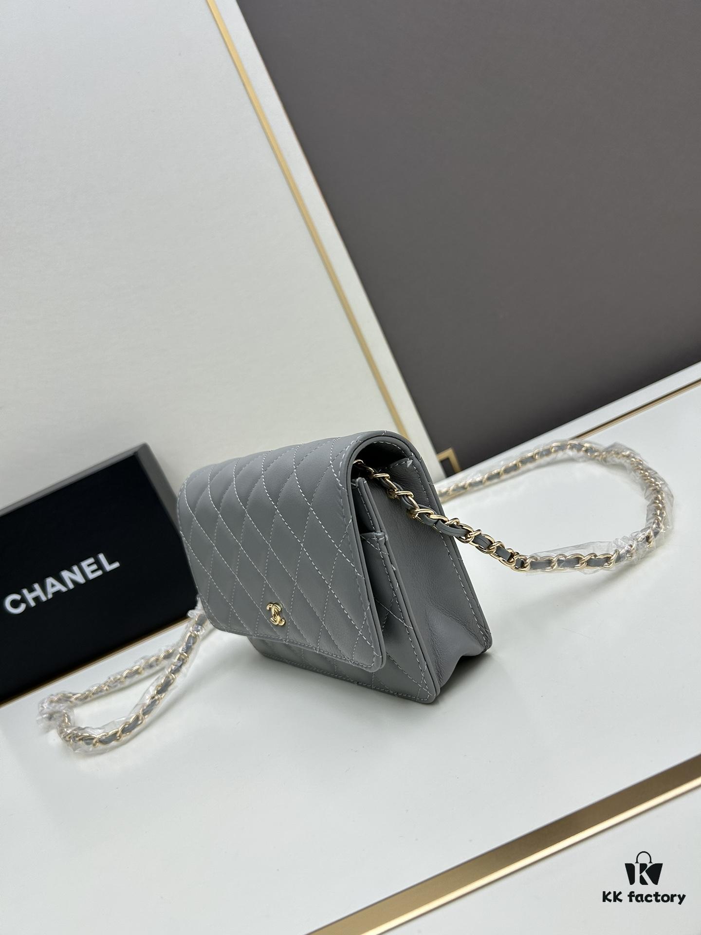 Chanel WOC Classic Fortune Bag with Box (33814 Lambskin) 🔔🔥 Can Be Worn Crossbody or Single-Shoulder, Chain Stowable Inside to Use as Clutch