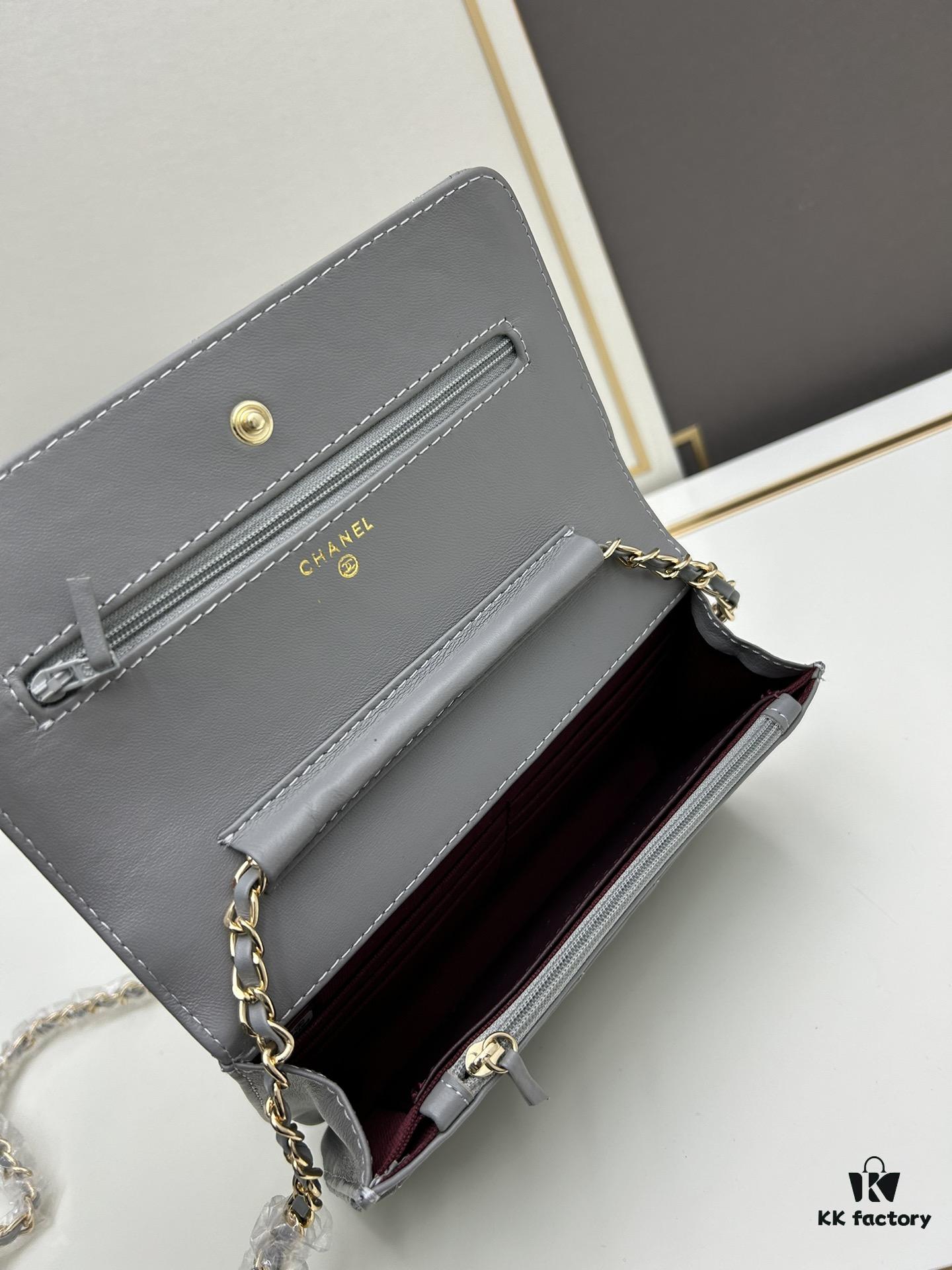 Chanel WOC Classic Fortune Bag with Box (33814 Lambskin) 🔔🔥 Can Be Worn Crossbody or Single-Shoulder, Chain Stowable Inside to Use as Clutch