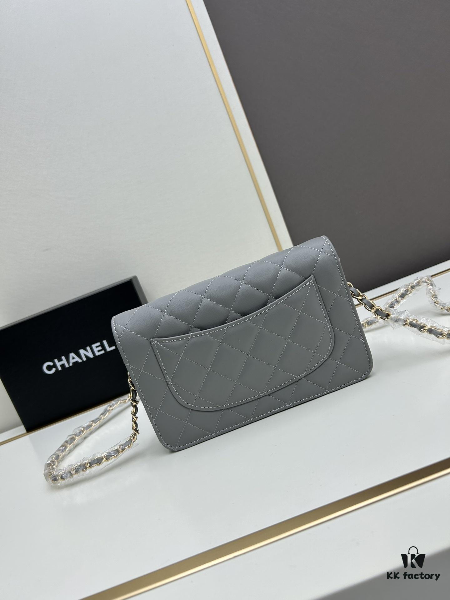 Chanel WOC Classic Fortune Bag with Box (33814 Lambskin) 🔔🔥 Can Be Worn Crossbody or Single-Shoulder, Chain Stowable Inside to Use as Clutch