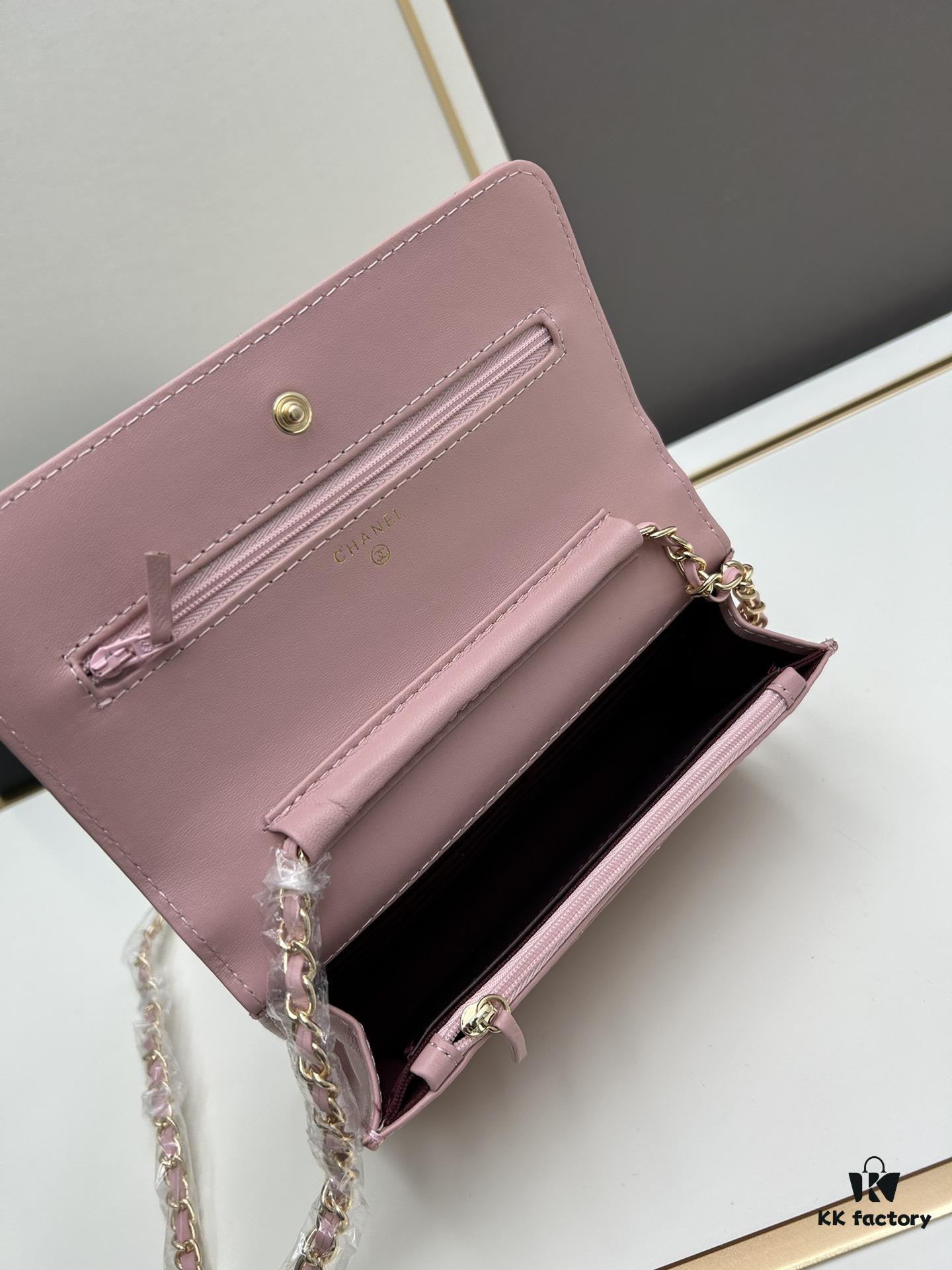 Chanel WOC Classic Fortune Bag with Box (33814 Lambskin) 🔔🔥 Can Be Worn Crossbody or Single-Shoulder, Chain Stowable Inside for Clutch Use