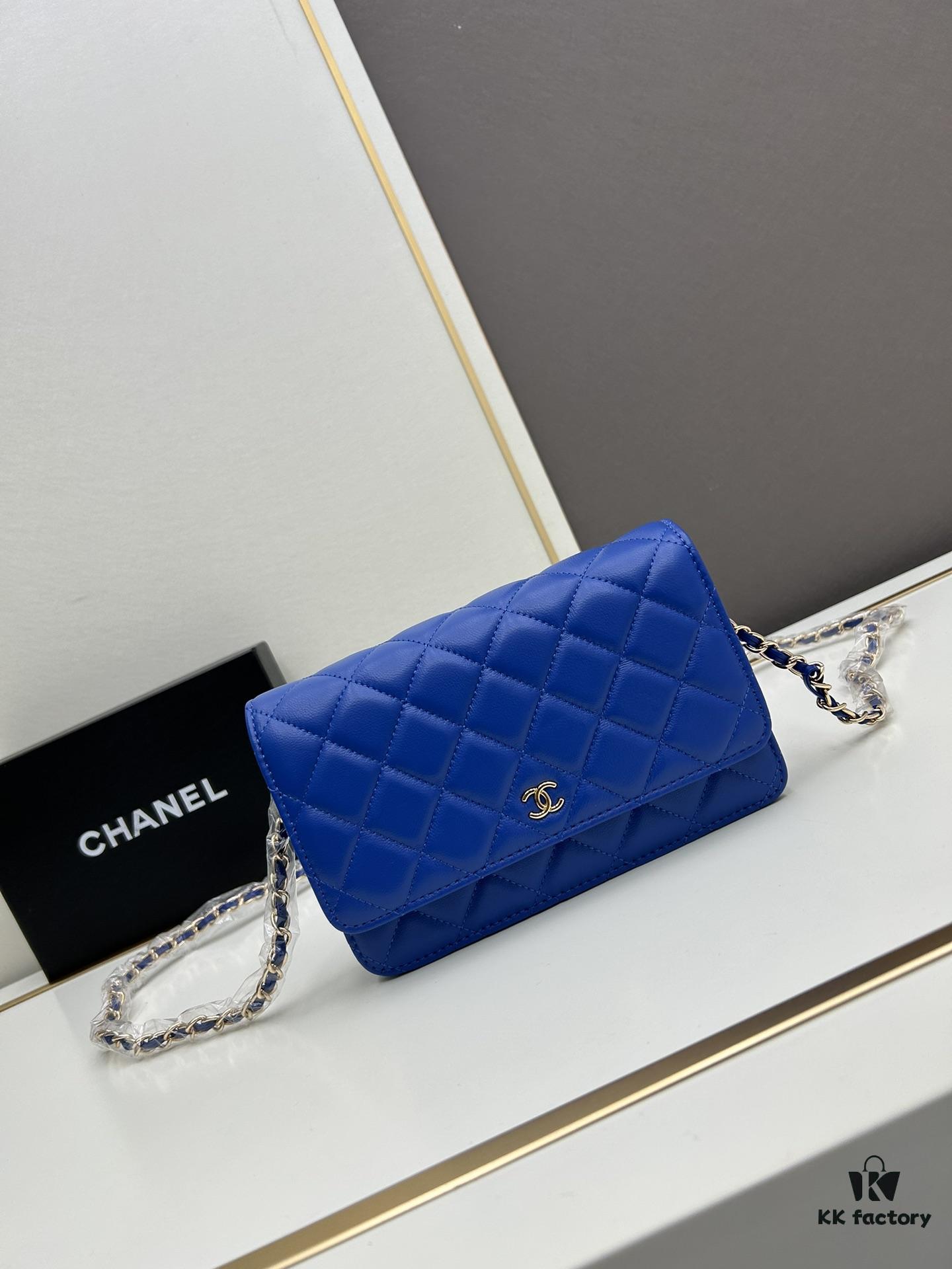 Chanel WOC Classic Fortune Bag with Box (33814 Lambskin) 🔔🔥 Adjustable Crossbody & Shoulder Strap, Chain Can Be Hidden Inside for Clutch Use