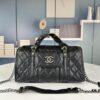 New Arrival Vintage Chanel Boston Bag in Black and Gold – Absolutely Collector-Level Cute!