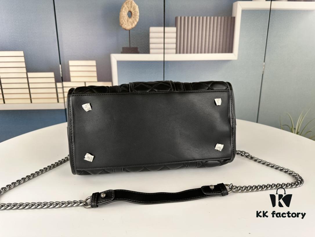 New Arrival Vintage Chanel Boston Bag in Black and Gold – Absolutely Collector-Level Cute!