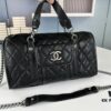 New Arrival Vintage Chanel Boston Bag in Black and Gold – Absolutely Collector-Level Cute!