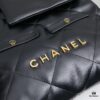 New Chanel 24B Model | Small Black and Gold Double Pocket 22Bag 🖤