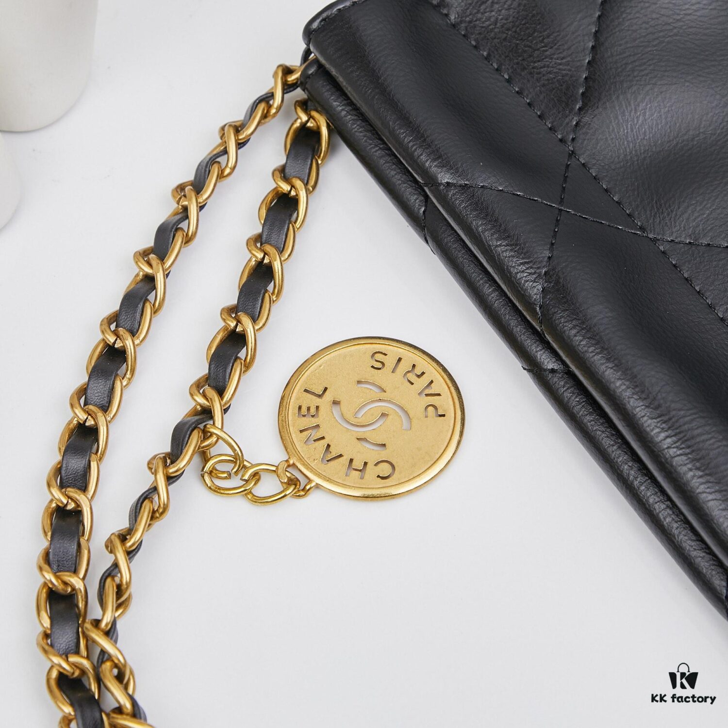 New Chanel 24B Model | Small Black and Gold Double Pocket 22Bag 🖤