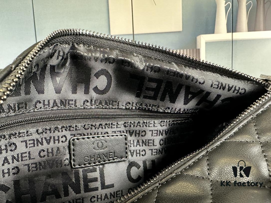 New Arrival Vintage Chanel Boston Bag in Black and Gold – Absolutely Collector-Level Cute!
