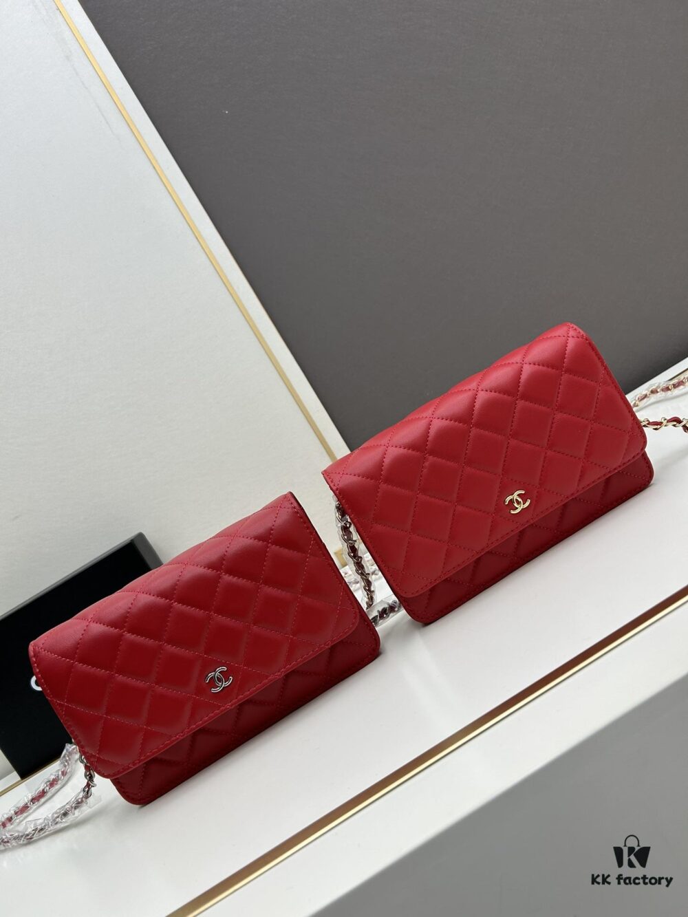 Chanel WOC Classic Fortune Bag with Box (33814 Lambskin) - Can Be Worn Crossbody or Shoulder, Chain Stows Inside for Clutch Use