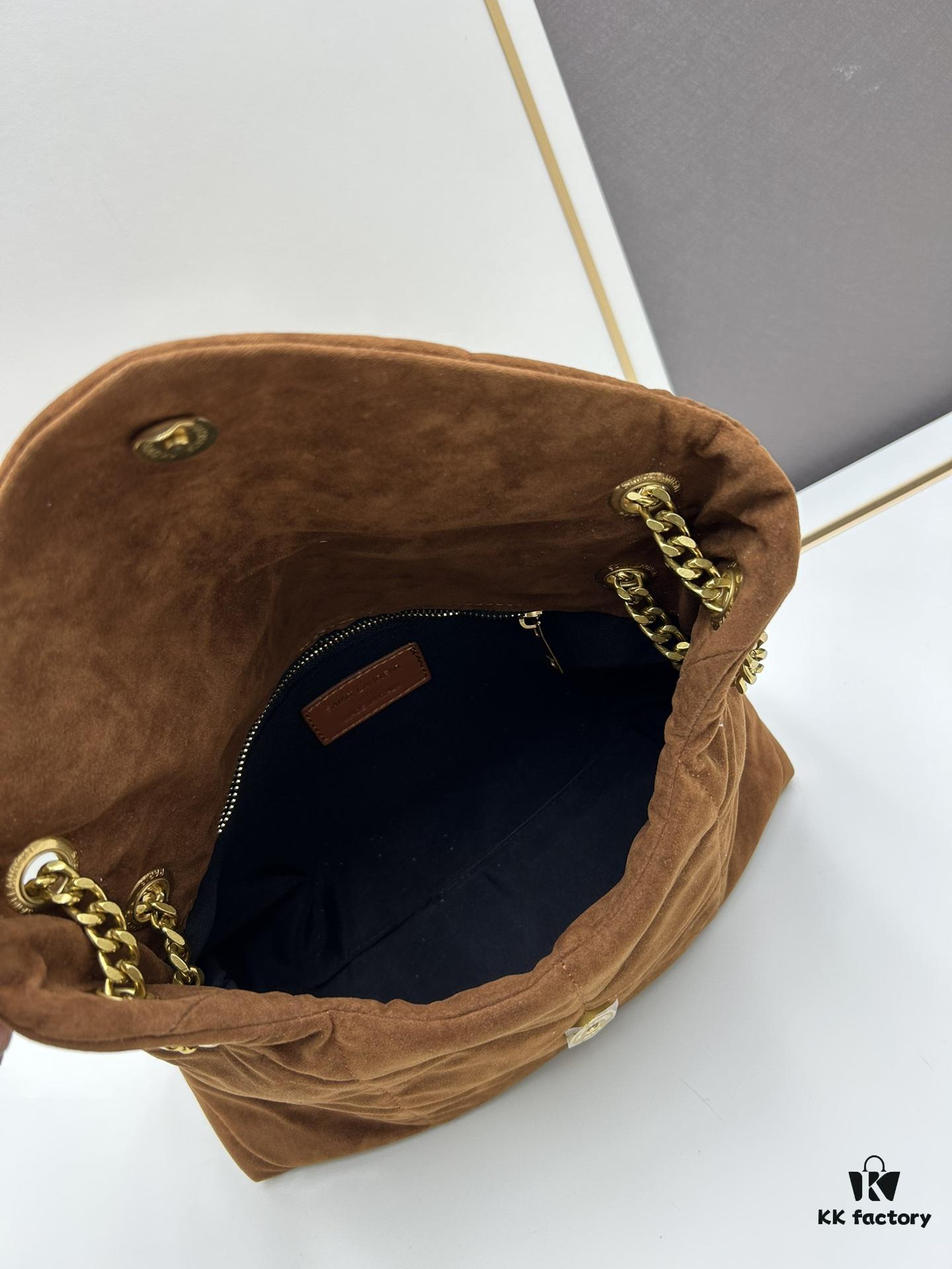 New Arrival with Box ||| YSL Loulou Puffer Bag - Soft Quilted Calfskin Shoulder Bag, Popular Style Worn by Yang Mi and BLACKPINK