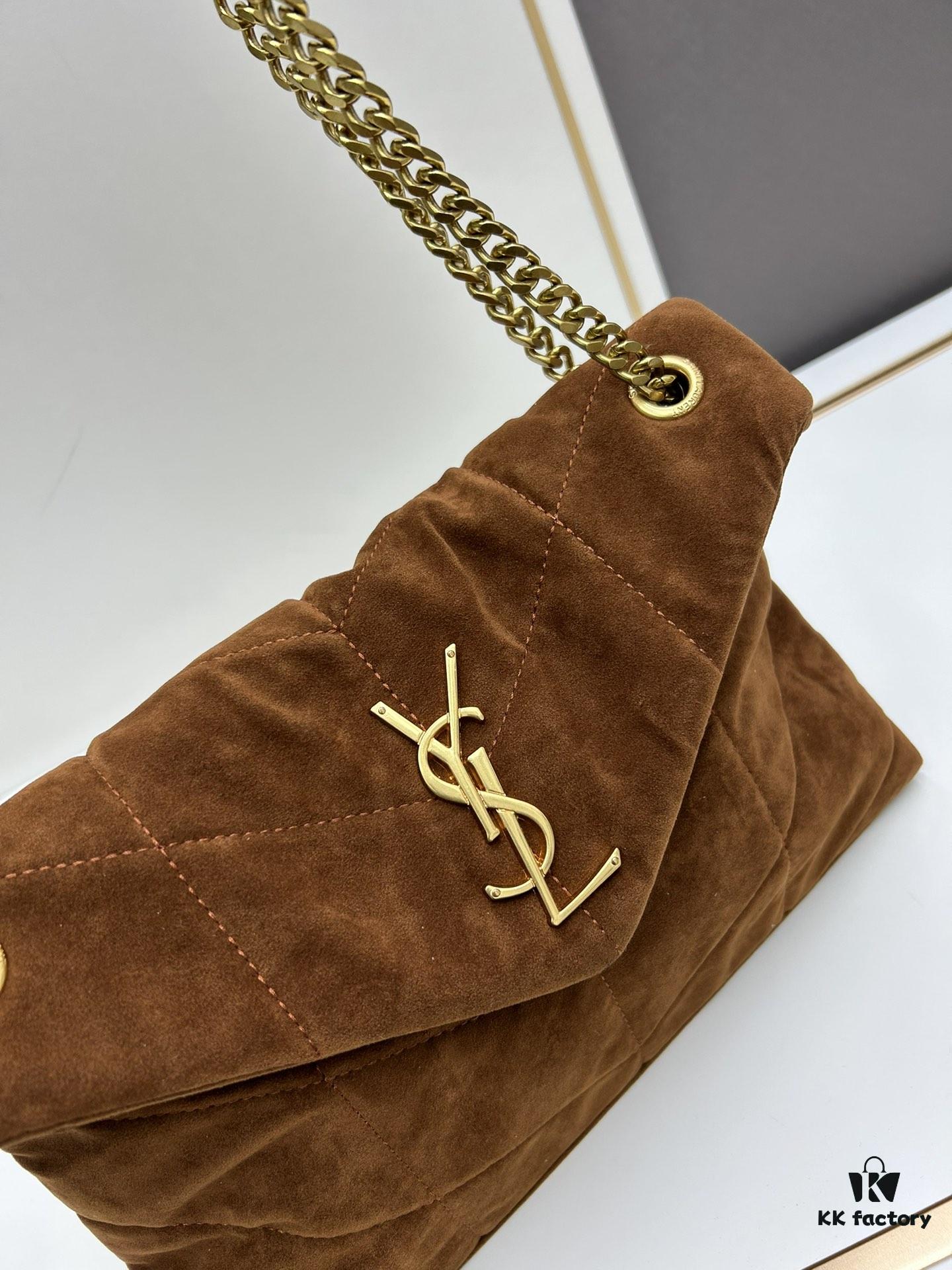 New Arrival with Box ||| YSL Loulou Puffer Bag - Soft Quilted Calfskin Shoulder Bag, Popular Style Worn by Yang Mi and BLACKPINK