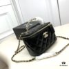 Chanel 24P Arrival! Stunning Pearl-Handled Bag in Black Oil-Waxed Leather