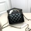 Chanel 24P Arrival! Stunning Pearl-Handled Bag in Black Oil-Waxed Leather